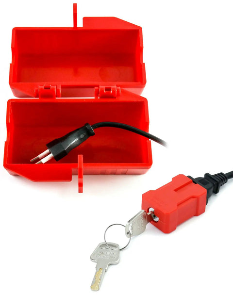 Lock It Down Safely With Heavy Duty Electrical Plug Lockouts For Lock Out Tag Out Safety Procedures No Messing Around Secure Two Or Three Prong Plugs Right Away With This Two Pack Of Rugged Industrial Equipment