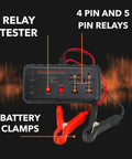 12V Automotive Relay Tester Kit With Battery And Alternator Check, Tests 4 And 5 Pin Relays, Relay Switch and Circuit Inspector