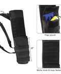 Lightweight Back Archery Quiver, Dual Use Foldable Hip Arrows Bag With MOLLE Pocket, Compact design, Black, accessory details