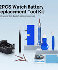 All In One Watch Battery Replacement Tool Kit With Adjustable Case Opener Back Remover Tweezers And Precision Screwdrivers For Easy DIY Watch Repair And Maintenance