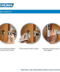 Northbrook Satin Nickel Door Lever With Keyed Entry, Exterior Key Access And Interior Turn Button installation steps on wooden door