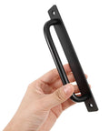 Sturdy Aluminum Alloy Door Handles Set Of 2 In Black With 128mm Hole Spacing No Fuss Easy Install For Sliding Barn Doors Kitchen