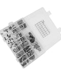 135 Piece Woodruff Key Assortment Kit with 21 sizes durable steel keys in a portable storage box for automotive flywheel pulley crankshaft repair and machinery maintenance