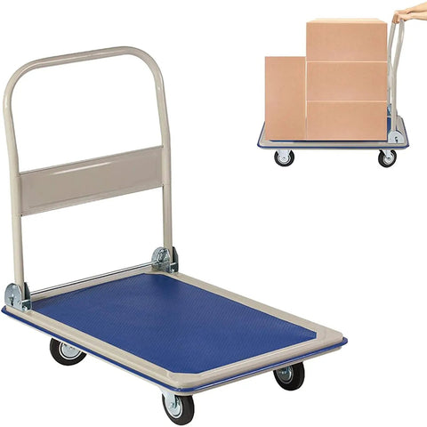 Heavy Duty Folding Platform Truck And Portable Hand Cart For Warehouse Moves Built Tough As Nails To Haul Six Hundred Sixty Pounds No Sweat Perfect For Home Office Or Factory Tasks