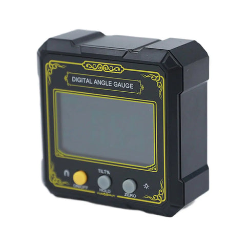 Dope Digital Protractor With Large LCD Screen Angled Meter Mount for woodworking and metal fabrication, compact black design