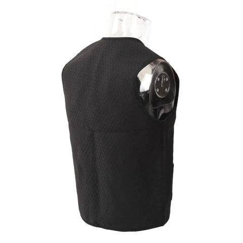 Back view of Adjustable Electric Heating Vest With Three Heat Levels For Outdoor Work Fishing Hiking And Camping, Size XL