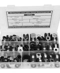 Sick The Ultimate 52 Piece Stainless Steel Cable Clamp Assortment Kit With Durable Rubber Sleeves For Auto Marine Home Use Heavy Duty Wire Management Cord Organizer Perfect For All Your Diy Boss Projects. open case with 304 stainless steel cable clamps
