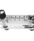 Go-To Adjustable Panel Mount Gas Flow Meter For Welding And Air Systems, brass female BSP quarter inch fittings, clear acrylic body