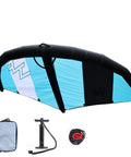 Dope Inflatable Wind Wing Foil Kit with 54 ft² sail, pump, and backpack for surfing and water sports