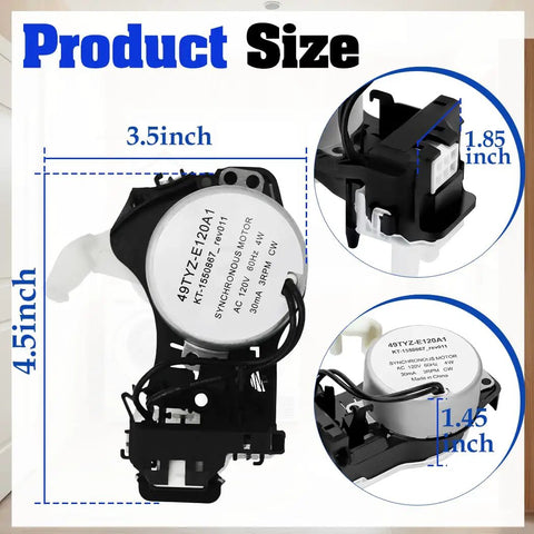 Washer Shift Actuator Replacement Kit DIY Friendly 120V 60Hz Fixes No Spin Or No Agitation Replaces W10815026 size chart