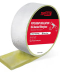Foil Backed Fiberglass Pipe Wrap For Outdoor Use, Durable Insulation Shield Against Freezing Weather, 3 Inch Wide By 1 Inch Thick By 25 Feet Long One Pack, Easy Trim Fit For Duct Pipes roll.
