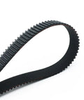 Cool 2:1 Timing Pulley Kit With 16 Tooth And 32 Gear Wheels Plus 6mm Belt Width Perfect For Smooth Machine Motion Control And High-Speed Projects Using Standard 2mm Pitch Gt2 Belts With Multi Bore Options. Black GT2 timing belt, 6mm wide, shown curved on white background.