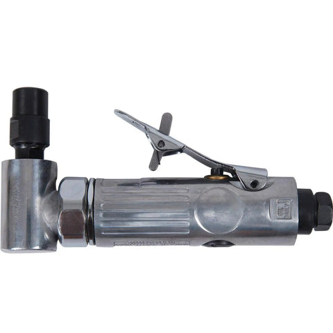 Heavy Duty Air Die Grinder With 1/4 Inch Hex Shank And 90 Degree Angled Head, compact design for precision grinding.