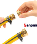 Attaching Two Pack Brass Garden Hose End Caps With Washers Three Quarter Inch Female End Cap Fits Three Quarter Inch Garden Hose Threads