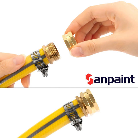 Attaching Two Pack Brass Garden Hose End Caps With Washers Three Quarter Inch Female End Cap Fits Three Quarter Inch Garden Hose Threads