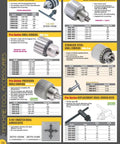 Drift And Center Morse Taper Key Set MT1 MT2 MT3 MT4 MT5 MT6 Beefed Up Drop Forged Tools with various drill chucks specifications