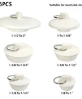 Six Slick Rubber Sink Drain Plug With Quick Pull Grip Ring Brings Six Breezy Universal Sizes to Fit kitchen bathroom bathtub.