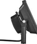JUDYSSY Led Flood Lights 20W, 3000K Warm White Led Floodlight Outside side view with adjustable bracket for easy installation.