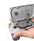 Badass 555 Size Dc Motor Paired With A Precision Steel Worm Gear Reducer 12 Volt And 24 Volt Drive Units showing internal gears.