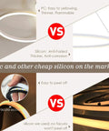 Comparison of 27.5 Inch LED Ring Chandelier materials, highlighting durability and quality features for modern home decor.
