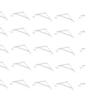 Heavy Duty Shelf Bracket Set White 20 Pack Steel Construction With Mounting Hardware Included 12 And 1 Quarter Inch Projection