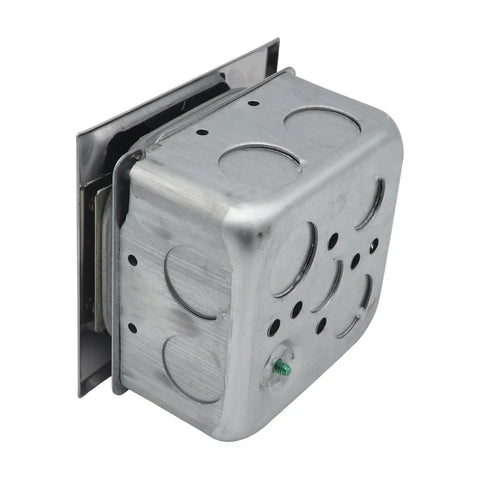 Heavy Duty Nema 6 50r Power Outlet Receptacle Flush Mount Galvanized Steel 50 Amp Industrial Grade close-up view