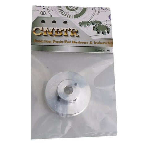 Runs Buttery Slick Single Groove Pulley Wheel Crafted From Heavy Duty Silver Aluminum Alloy With An 8mm Fixed Bore in packaging.