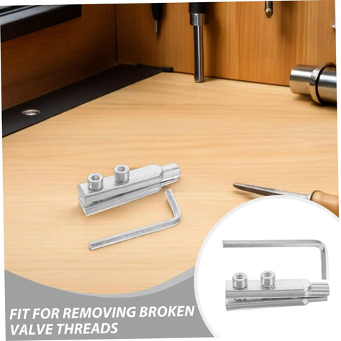 Grab This Epic Broken Valve Screw Extractor Kit That Lets You Pull Damaged Threads From Water Pipes Like A Pro With Ease, Precision And Zero Hassle In One Handy 2 Pc Set For All Your DIY Plumbing Jobs. 2 pc metal tool with hex key for removing broken valve threads