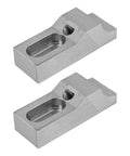 Low Profile Side Clamp Vise Set For CNC Milling, 2Pcs S136H Die Steel Arc Shaped M8 Jaw With 60kN Clamp Force, dual view