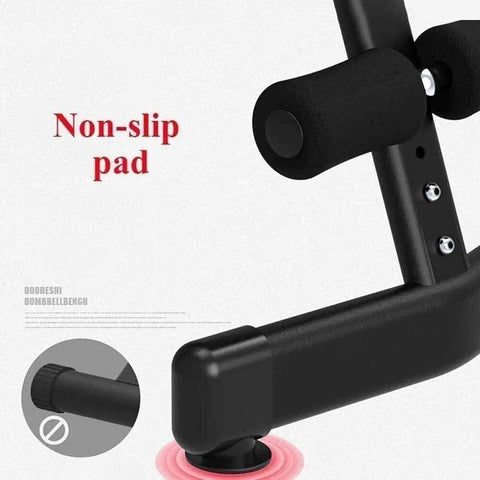 Non-slip pad detail of Adjustable Weight Bench For Home Gym With Multi Angle Training, Sit Up And Ab Bench, Folding Dumbbell Bench
