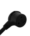 Close-up of plug end of Heavy Duty 50 Foot Welder Extension Cord, 30 Amp 10 AWG Copper Core Power Cable, NEMA 6-50P To 6-50R For MIG
