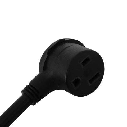 Close-up of plug end of Heavy Duty 50 Foot Welder Extension Cord, 30 Amp 10 AWG Copper Core Power Cable, NEMA 6-50P To 6-50R For MIG