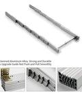 Beefy Full Extension Table Slide 50 Inch Heavy Duty Aluminum Sliding Rail With Wheels Width Adjustable Cabinet Extension