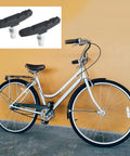 Six Pairs Bike Brake Pads With Hex Nuts And Spacers For Cruiser Mountain Bikes And MTB shown with cruiser bicycle