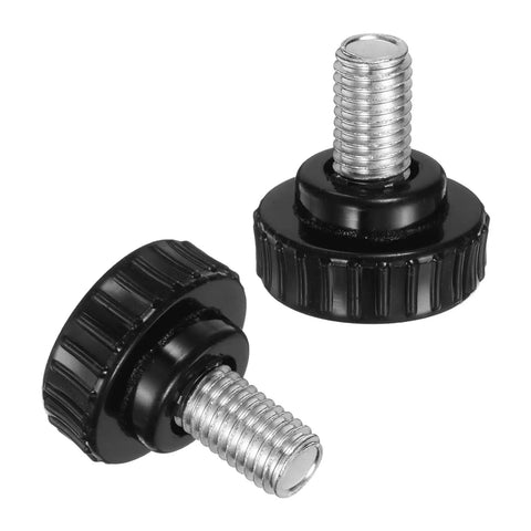 4 Pack M10 X 16mm Knurled Thumb Screws Zinc Plated Carbon Steel With Black Round Head Deliver Tough As Nails Grip And No Slip Turning For Dead Sure Precision Fixes Slick And Secure black round head thumb screws with knurled grips