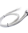 10 Pack 100K Ohm NTC 3950 Thermistors With 1 Meter Cable for 3D printers, showing bundled cables and exposed sensor ends.