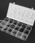 225 Piece Retaining Ring Set With 18 Sizes Internal And External Circlips In Alloy Steel Snap Ring Assortment With Storage Box For Industrial Machinery
