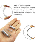Heavy Duty Steel Wire Extension Spring Replacement Kit, 200 Piece Spring Assortment With Zinc Plated Coils in hand