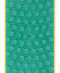 Heavy Duty Smart Heel Hook Push Block With Superior Rock Solid Grip For Tablesaw Safety Kickback Prevention and Smooth Woodworking Control Two Pack Yellow, top view showing green textured surface.