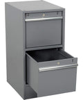 72 Inch By 30 Inch Heavy Duty Maple Butcher Block Workbench With Welded Steel Frame And Smooth Locking Drawers Solid As A Rock Setup for secure storage with grey locking drawers.