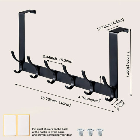 Over The Door Hooks 12 Pack Sturdy Door Hanger For Bathroom Bedroom And Kitchen Space Saving Towel Rack Coat Hooks Fits Doors One And Three Quarters Inches Thick Durable Powder Coated Finish Easy To Install.