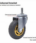 Heavy Duty Caster Wheels With M Threaded Stem Non Marking Rubber Swivel Plate Casters For Furniture Workbenches Carts And Garage Workshop Rolling Gear Dual Locking Brake System 360 Degree Swivel showing galvanized bracket and non-marking tire