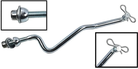 Deck Lift Linkage Kit For John Deere Mowers GX20497A GX20497 Front Draft Arm Rod Set With Ball Washer Lock Nut And Spring Pin Replacement Parts With All Included Accessories chrome linkage rod with ball joint and lock nut