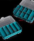 Double-Side Hardware Box Storage Organizer With 13 Compartments, Perfect For Screws Nuts Bolts Tools Tackle And Parts, Green Color