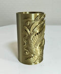 Silk Antique Gold PLA Filament 1.75mm 1kg 3D printed vase with metallic bronze brass old gold finish and ornate pattern