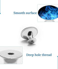 Round Cabinet Knobs With Screws For Dresser Kitchen Bathroom Dope Durable Stainless Steel Hardware Easy Install Anti Rust Anti Corrosion Modern Look For Cabinets Drawers And Cupboards Great Upgrade For Everyday Home Storage, smooth surface, deep hole thread