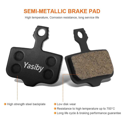 Semi-metallic brake pad with high strength steel backplate for High-Performance Disc Brake Pads for Mountain Biking, 4 Pairs With Installation Tools, Compatible With SRAM Avid Elixir E1 E3 E5 E7 E9 ER CR XO XX DB1 DB3 DB5, Nutt Hydraulic MTB Brake Pad Replacement.