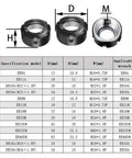 Heavy Duty ER25 ER32 ER40 Collet Nut For Engraving Machine And Lathe With Solid Clamping Power To Stop Tools From Loosening Or Breaking During Tough Milling Jobs Made From Premium Black 40CrMnTi Steel In 32xM40x1.5 Size - Specification table with size dimensions.