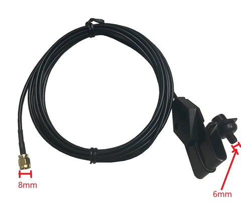 Window Clip Mount For Handheld Radio Antenna No Drill Car Bracket With 10ft RG174U Coax Cable SMA Female To SMA Male Connectors