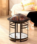Smokeless Fire Pit For Indoor And Outdoor Use, Small Cast Iron Heater For Home And Patio, Premium Wrought Iron Build